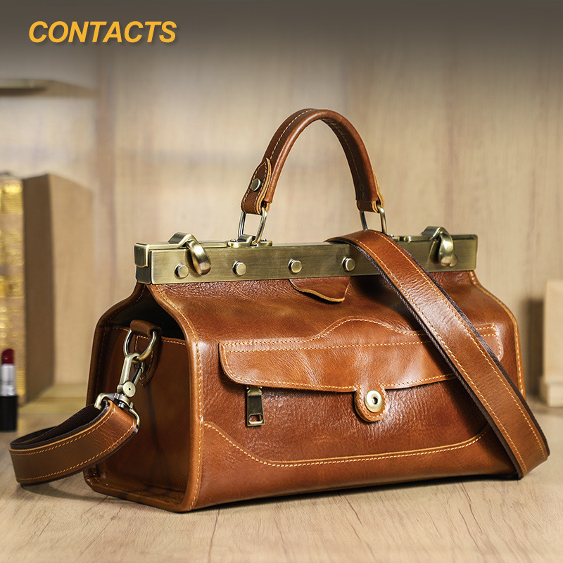 Luxury Bags Leather - حقيبة يد نسائية من جلد الخراف