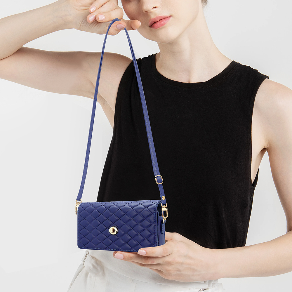 Luxury Bags Leather - حقيبة محفظة للهاتف المحمول بحزام كروس
