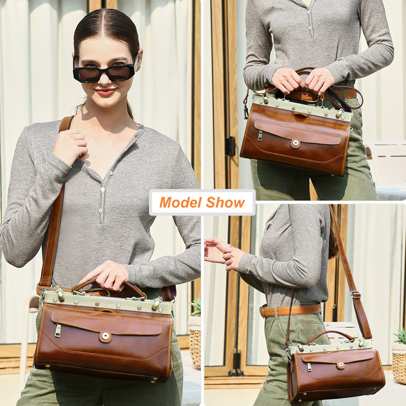 حقيبة يد نسائية من جلد الخراف  - مراجعة Luxury Bags Leather وسعره