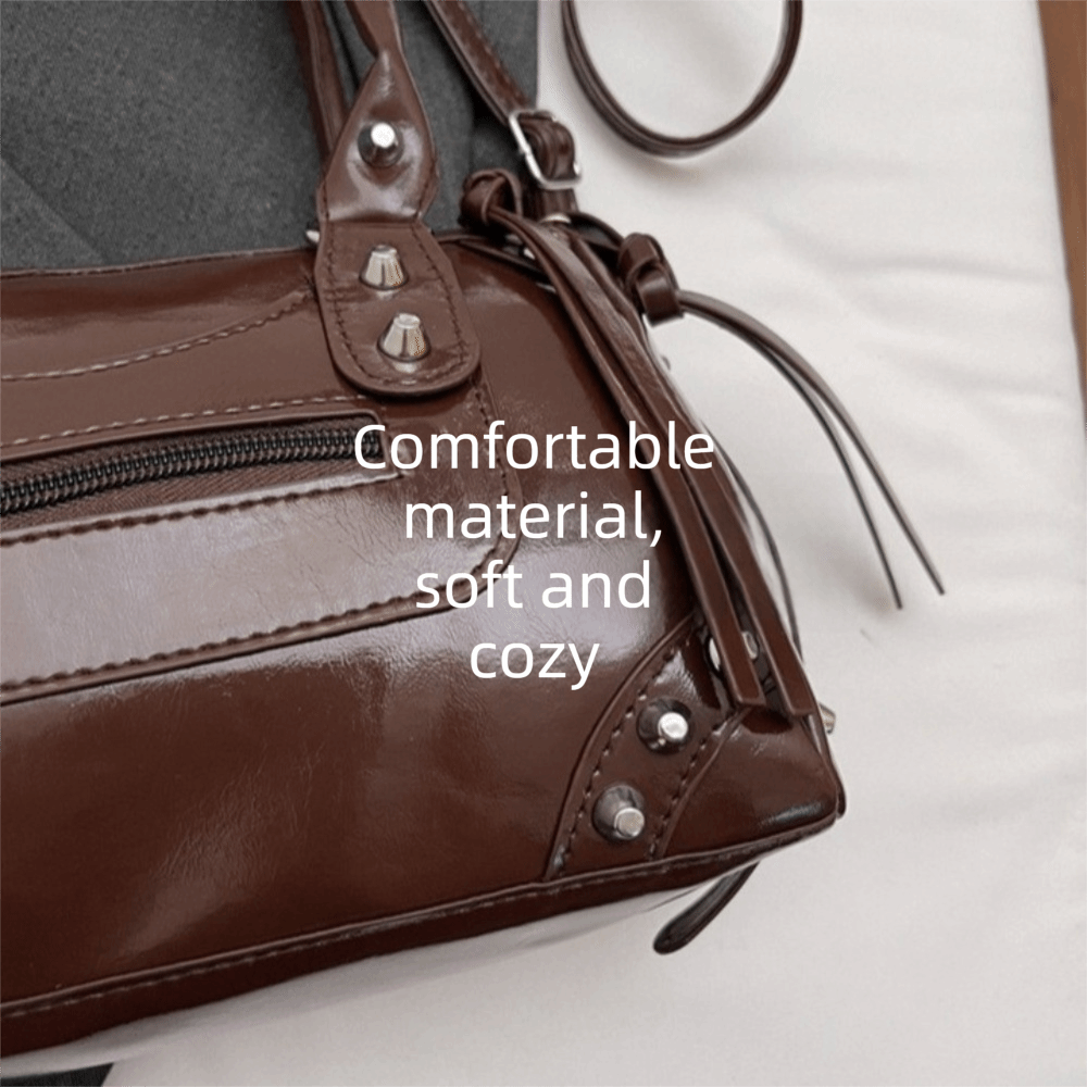 حقيبة كتف نسائية كبيرة السعة م - مراجعة Top Handle Patent Bag وسعره