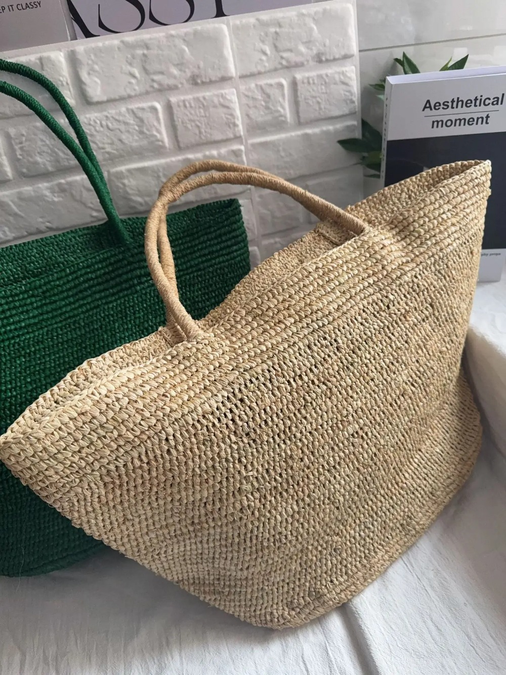 حقيبة يد نسائية كبيرة منسوجة ي - مراجعة Luxury Bags For Summer وسعره