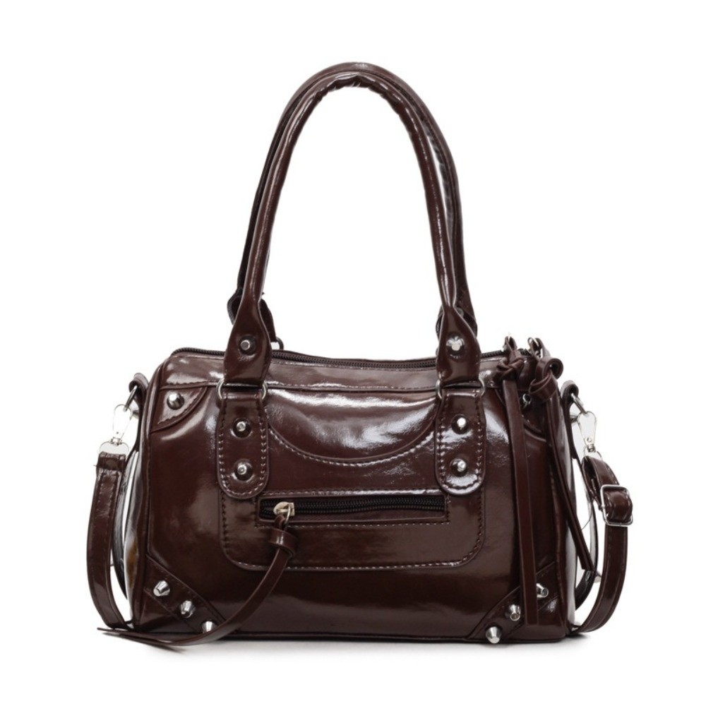 حقيبة يد نسائية عصرية بتصميم و - مراجعة Top Handle Patent Bag وسعره
