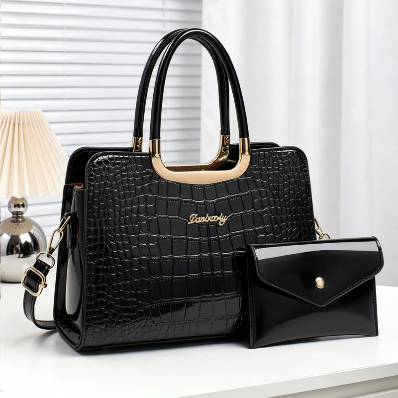 مجموعة حقائب نسائية متطابقة من - مراجعة Top Handle Patent Bag وسعره