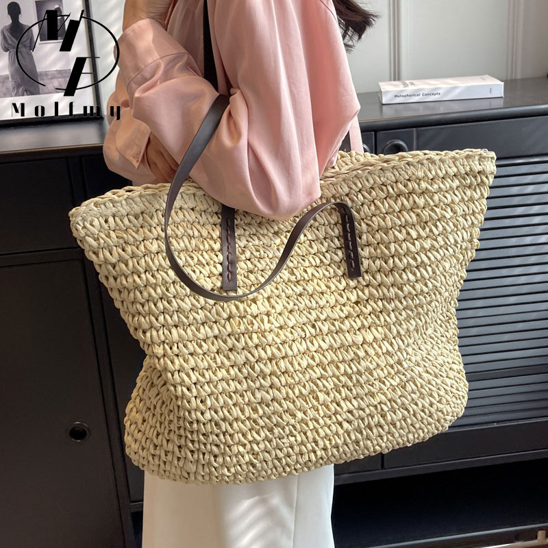 القش المنسوجة حمل الحقائب عارض - مراجعة Luxury Bags For Summer وسعره