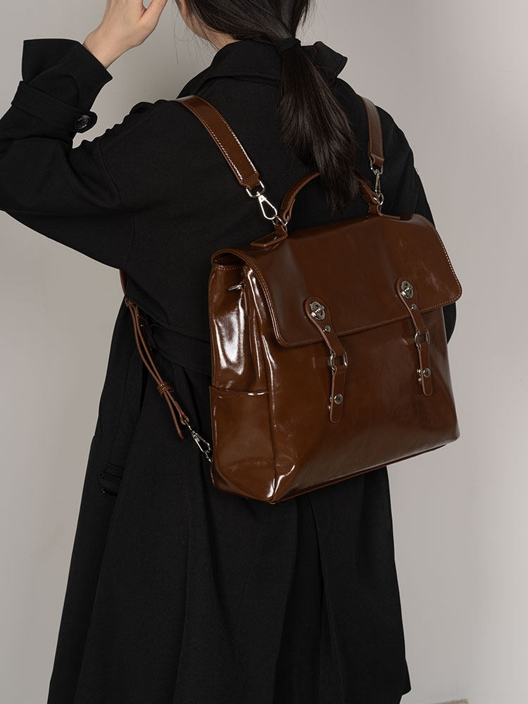حقيبة كتف نسائية عصرية جديدة ل - مراجعة Top Handle Patent Bag وسعره