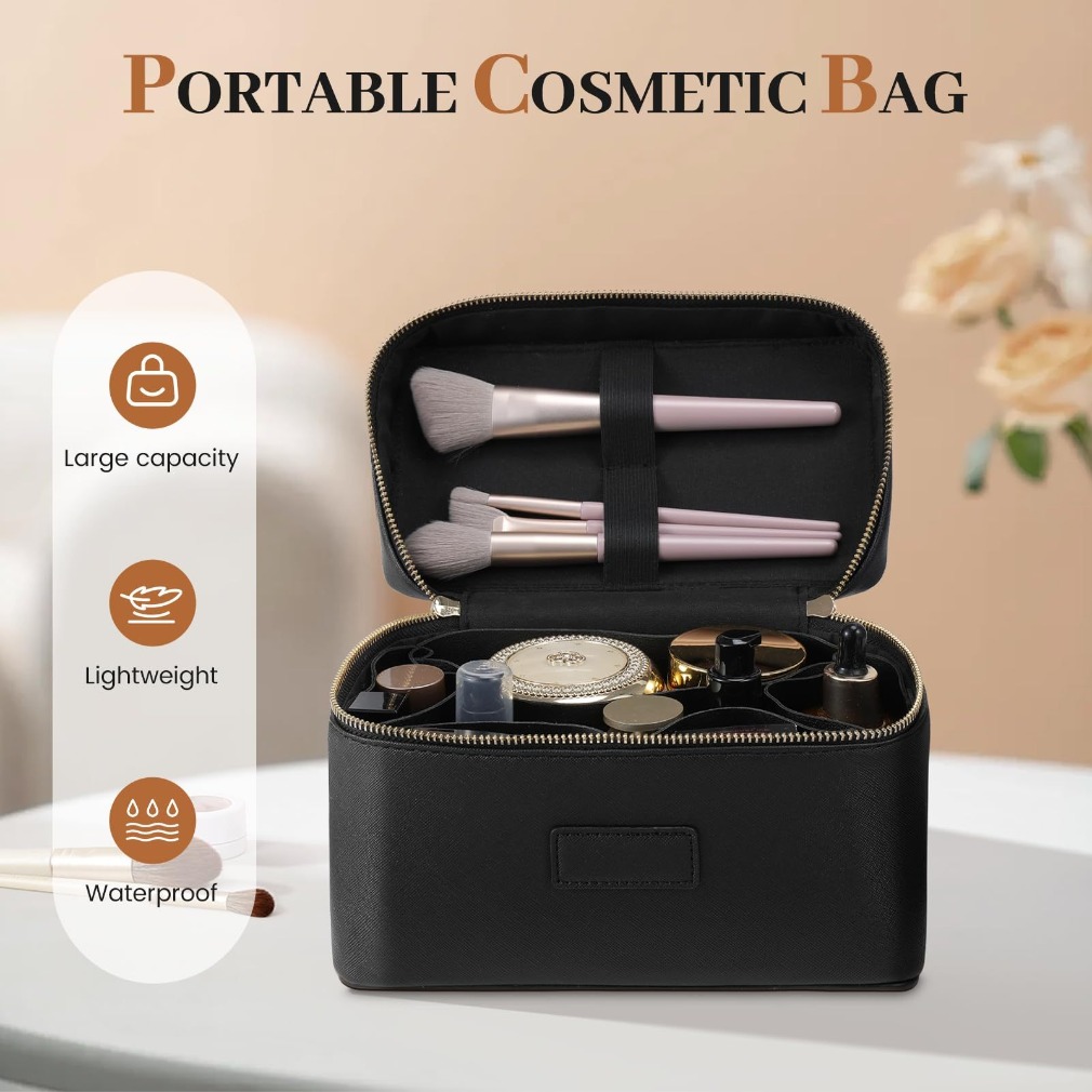 حقيبة مكياج فاخرة من الجلد بنق - مراجعة Luxury Bags Leather وسعره