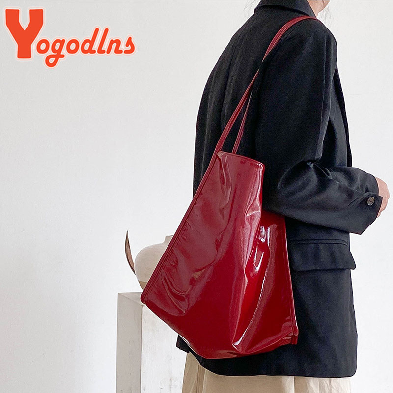 Yogodlns الفاخرة براءات حقيبة  - مراجعة Top Handle Patent Bag وسعره